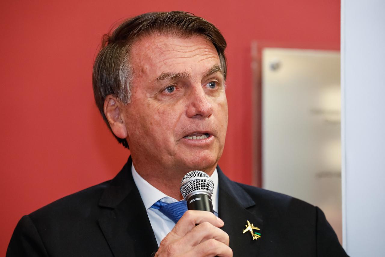 Jair Bolsonaro durante encontro com investidores em Dubai, nos Emirados Árabes Unidos
