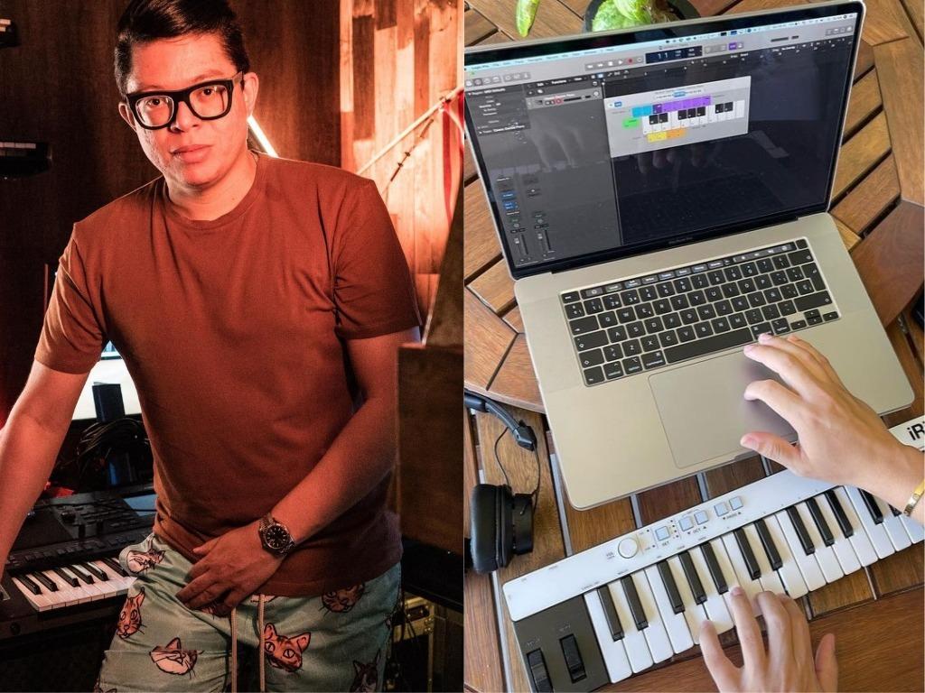 DJ Ivis fez fotos de momento de criação em notebook