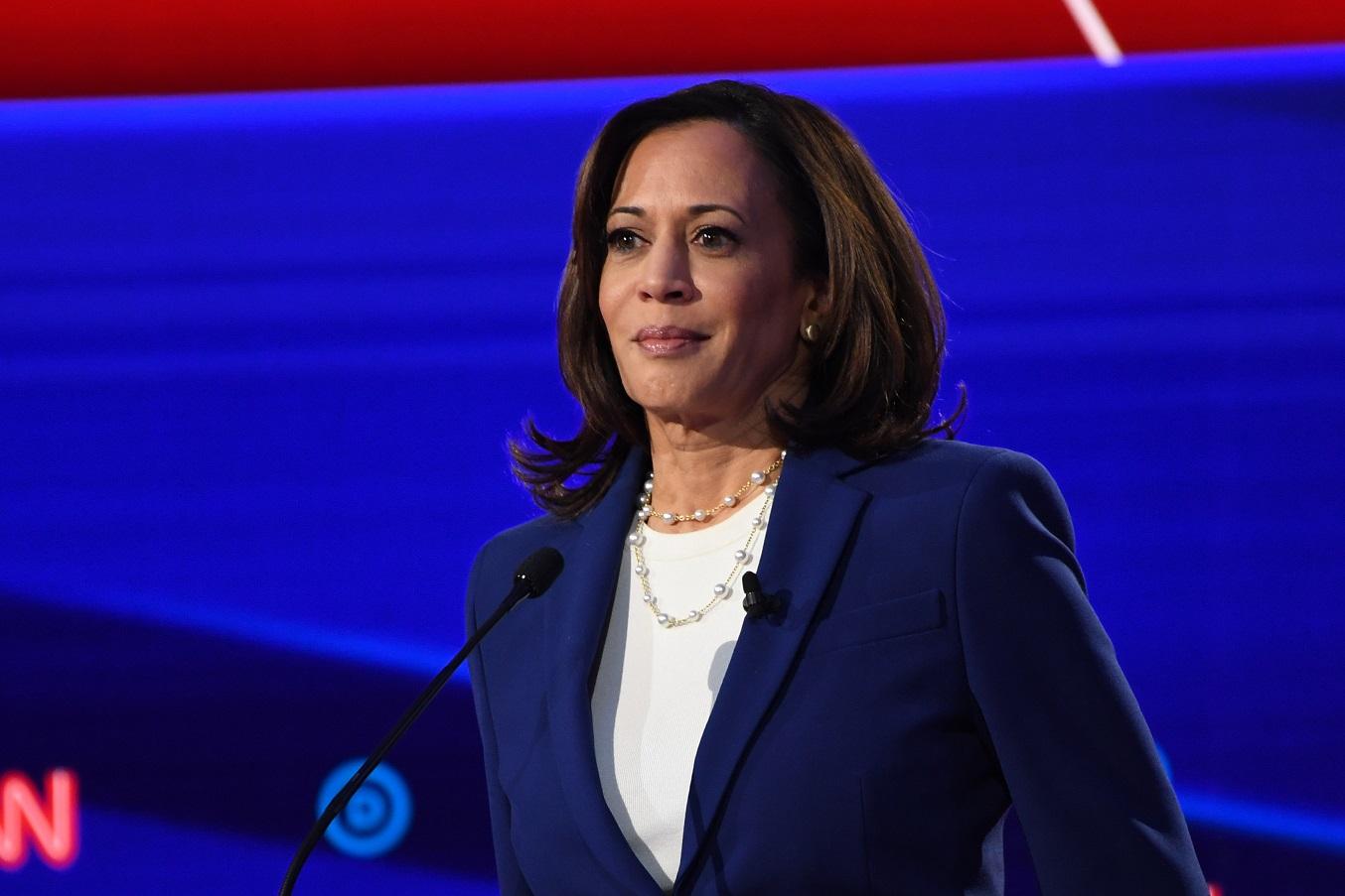 Kamala durante discurso