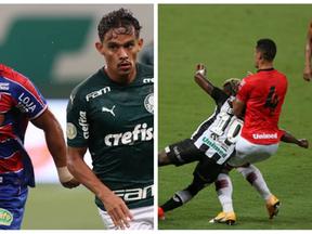 Imagens dos jogos Fortaleza x Palmeiras e Atlético-GO x Ceará
