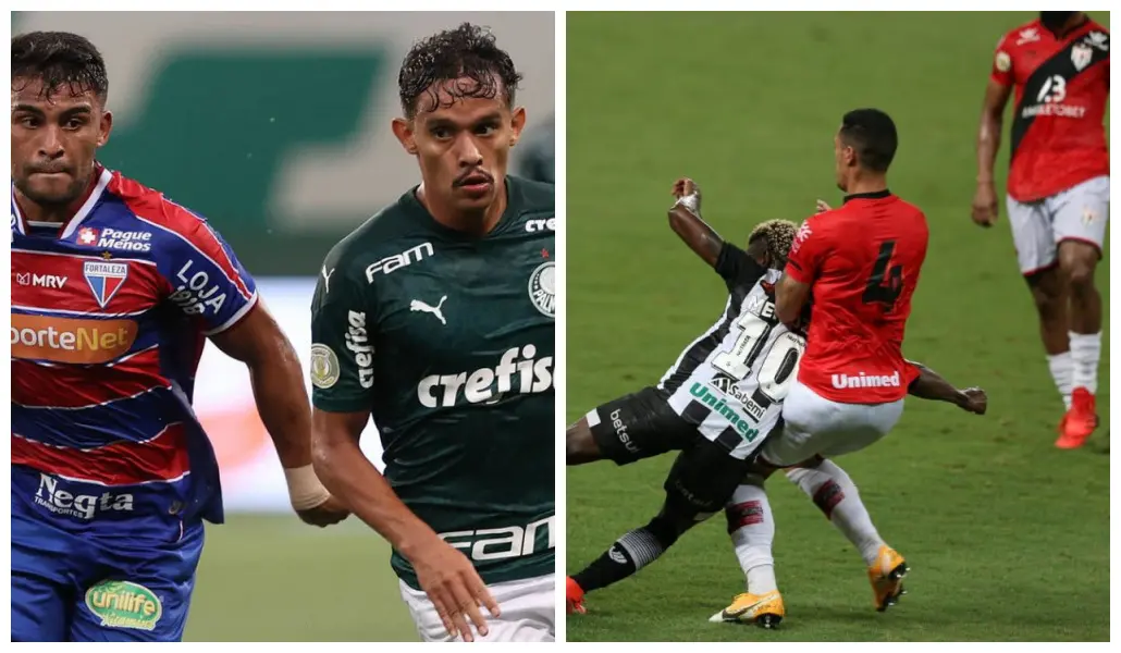 Imagens dos jogos Fortaleza x Palmeiras e Atlético-GO x Ceará
