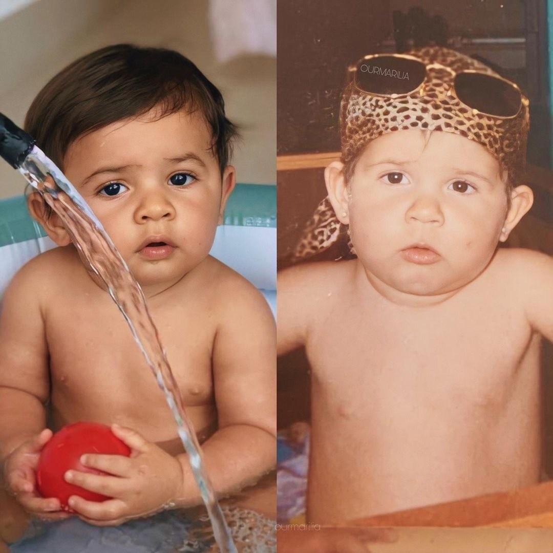 Fotos de Leo e Marília Mendonça ainda quando criança