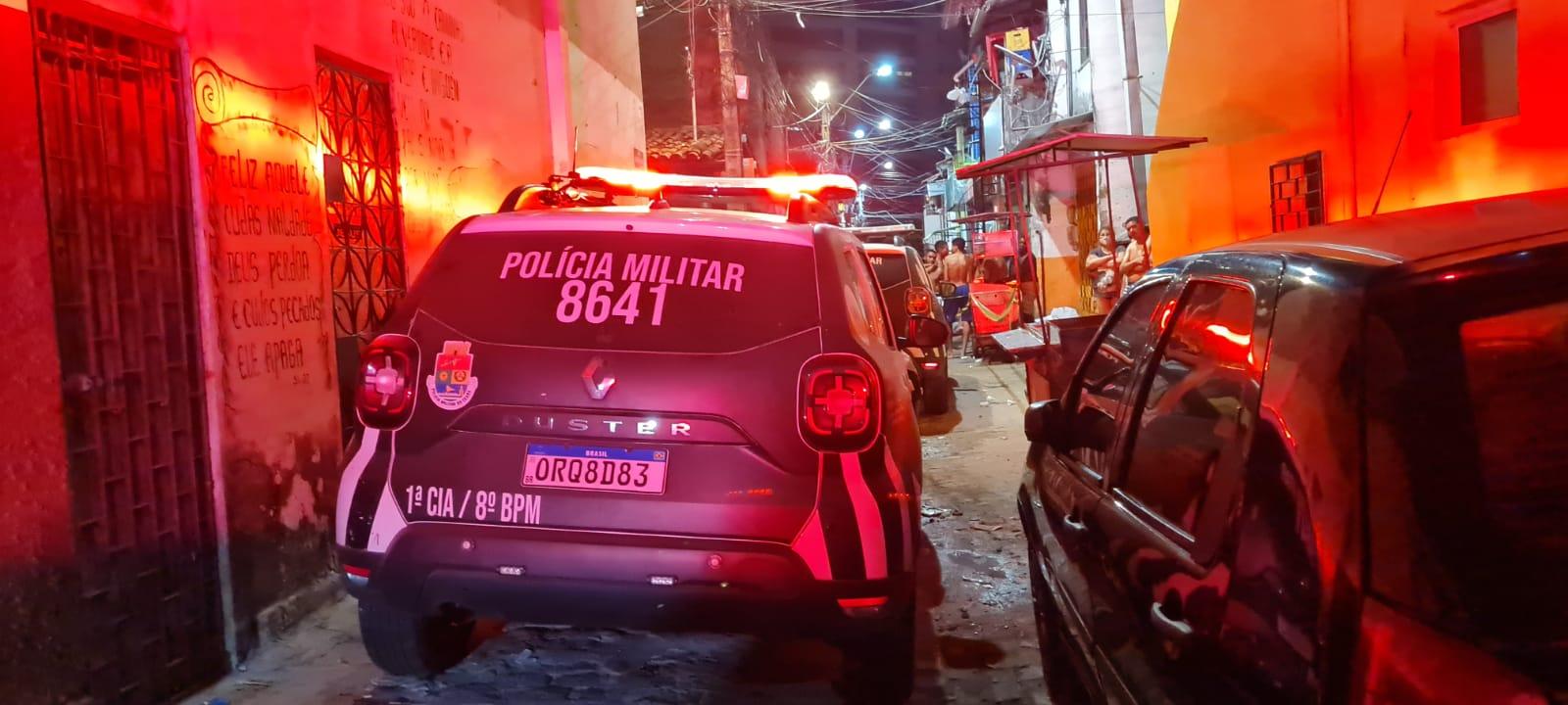 Polícia Militar na Comunidade das Quadras, em Fortaleza, no Ceará