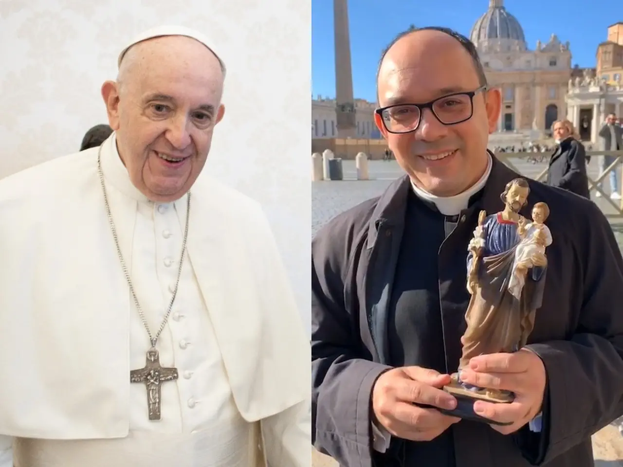 Papa Francisco abençou imagem de São José