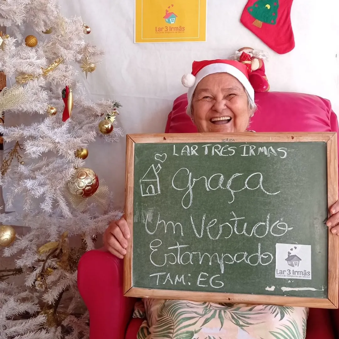 Maria das Graças pede um vestido estampado de presente de Natal