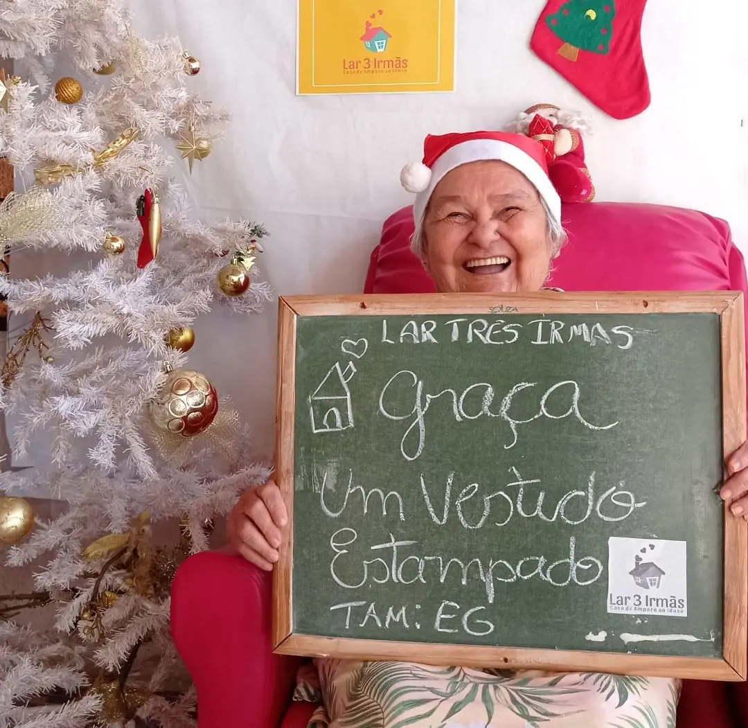 Maria das Graças pede um vestido estampado de presente de Natal