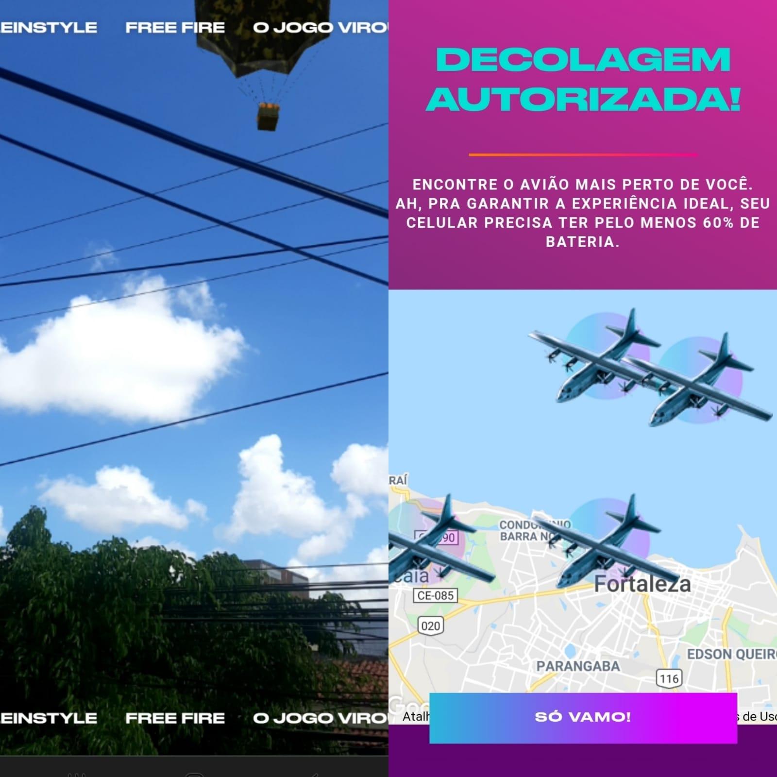 Free Fire realiza experiência virtual no céu do Ceará com prêmios do jogo -  Geek - Diário do Nordeste