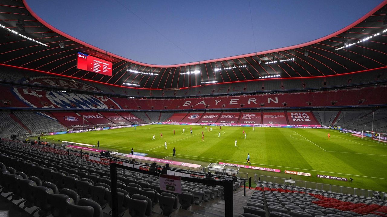 Imagem em plano aberto da Allianz Arena, estádio do Bayern de Munique