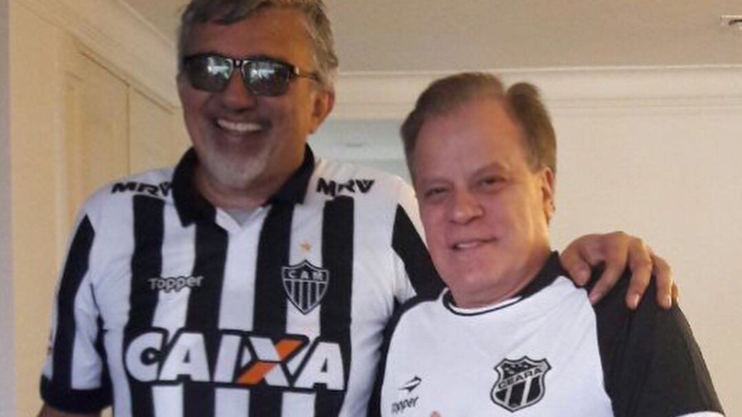 Cantor Falcão e jornalista Chico Pinheiro simbolizam união 'Ceará e Atlético-MG'