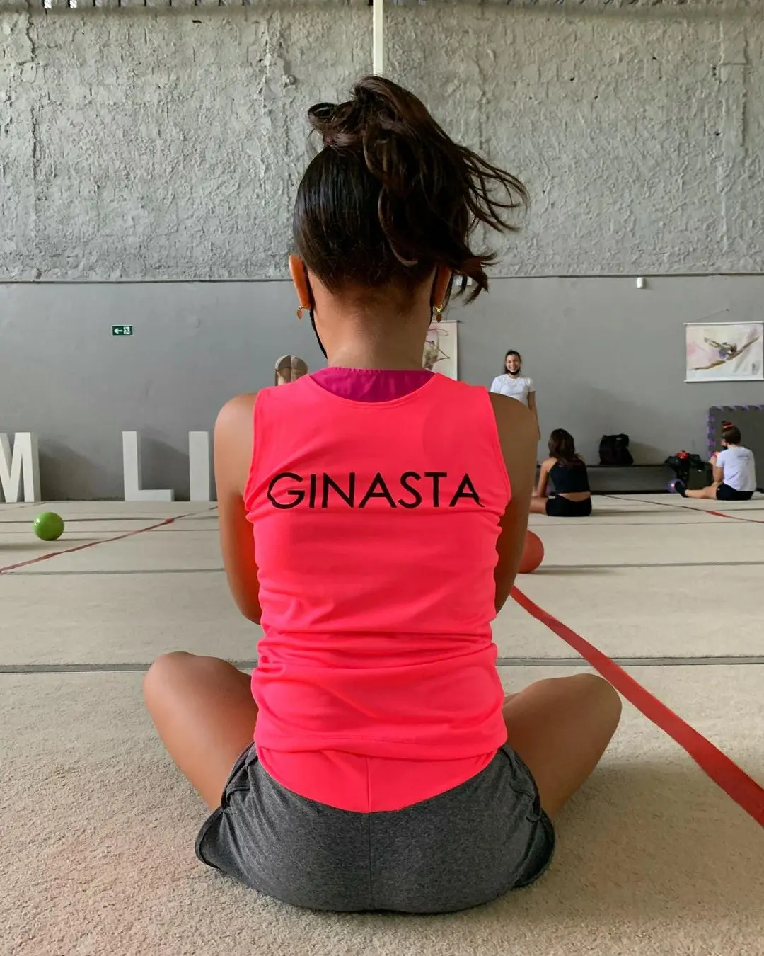 Ginasta em treino