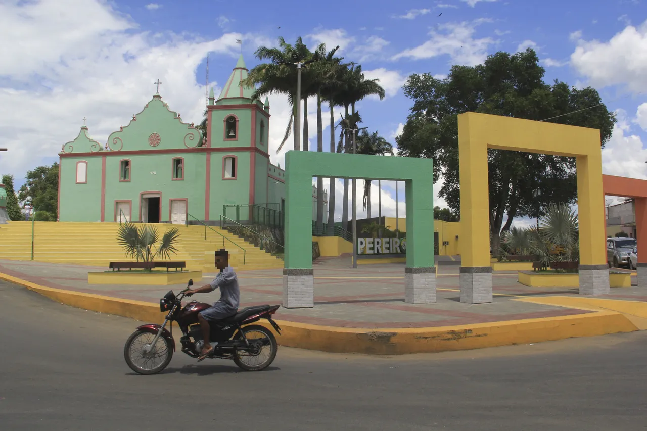 Centro do município de Pereiro, no Vale do Jaguaribe.