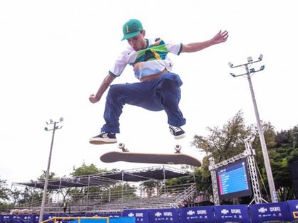 Lucas Rabelo colocou o Ceará no lugar mais alto do pódio no skate street