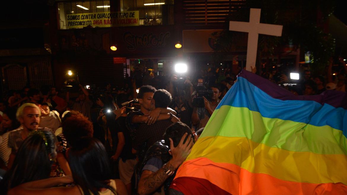 Protesto contra a homofobia em Brasília