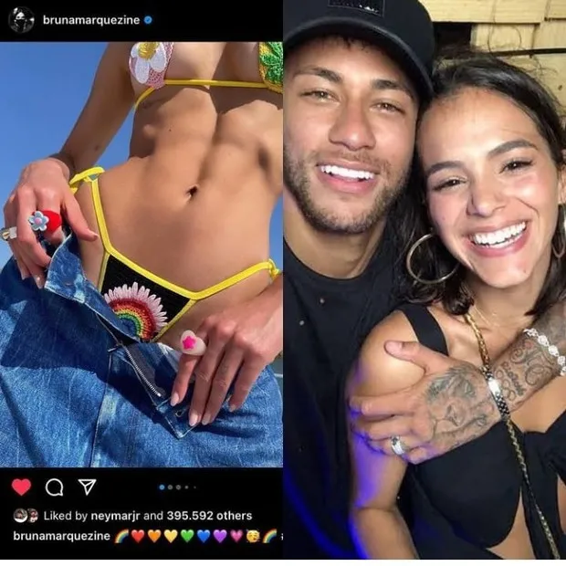 Internautas tiraram o print da suposta curtida de Neymar
