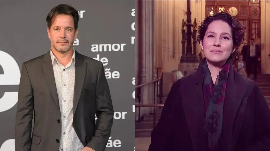 Montagem de fotos de murilio benício e cecília malan