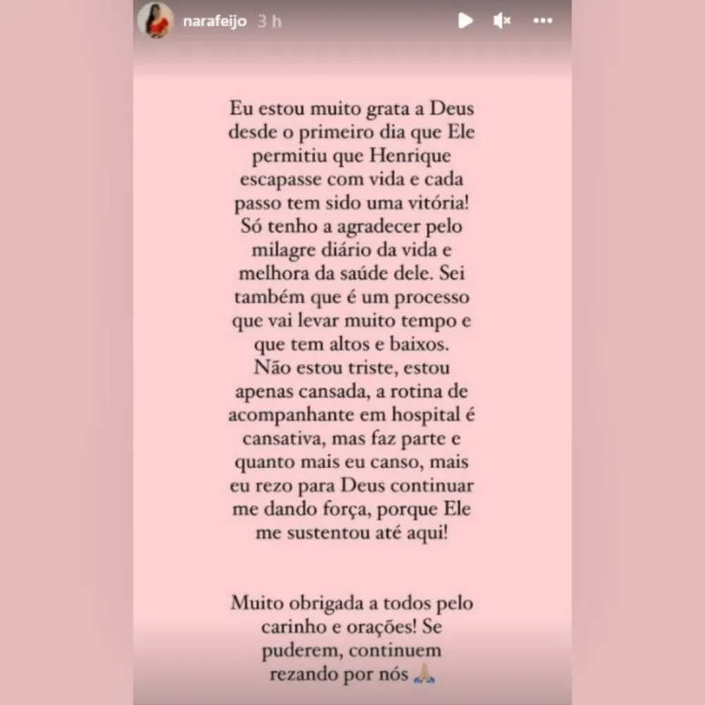 Esposa do PM agradeceu a todos pelas orações