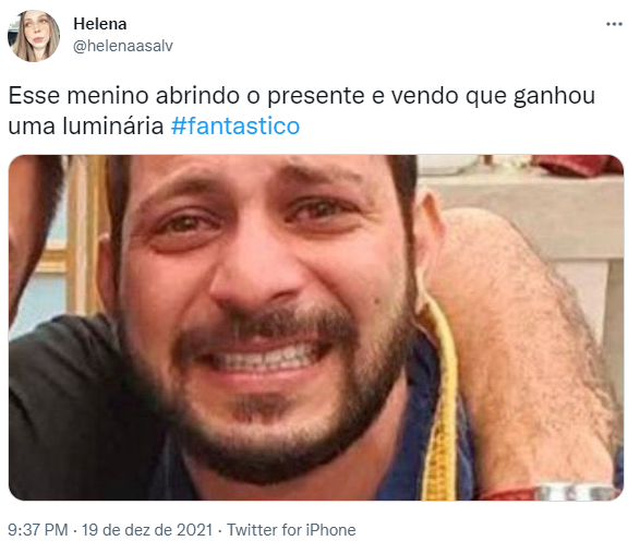 Usuário usa Twitter para comentar amigo secreto do Fantástico