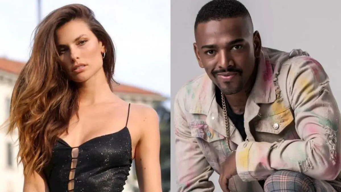 Montagem com Dayane Mello à esquerda e Nego do Borel à direita