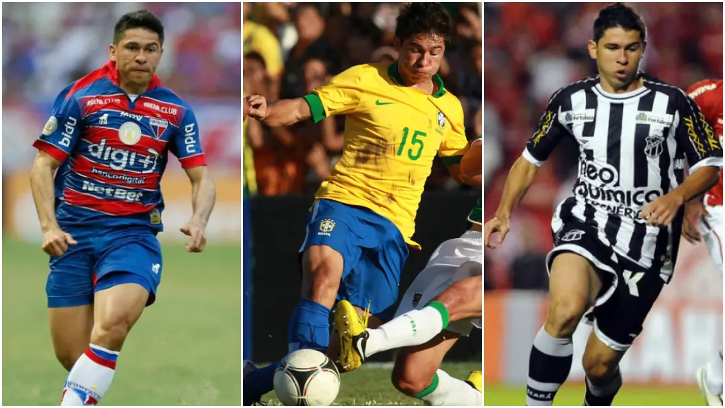 Osvaldo com as camisas do Fortaleza, Seleção Brasileira e Ceará