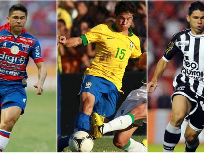 Osvaldo com as camisas do Fortaleza, Seleção Brasileira e Ceará