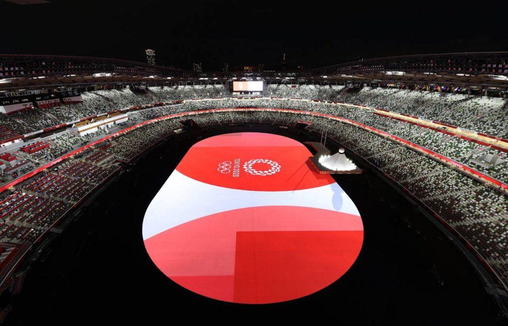 Cerimônia de abertura dos Jogos, no Estádio Olímpico de Tóquio, sem público