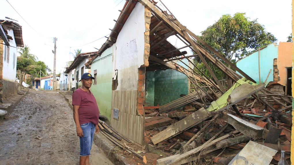 O município de Lage teve casas completamente destruídas