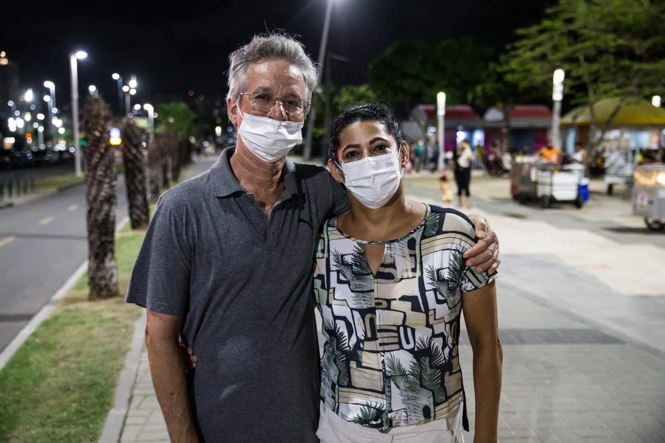 Vir para Fortaleza no fim de ano é tradição do casal Silene e Luiz