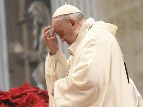 Papa Francisco em momento de celebração na Solenidade da Mãe de Deus