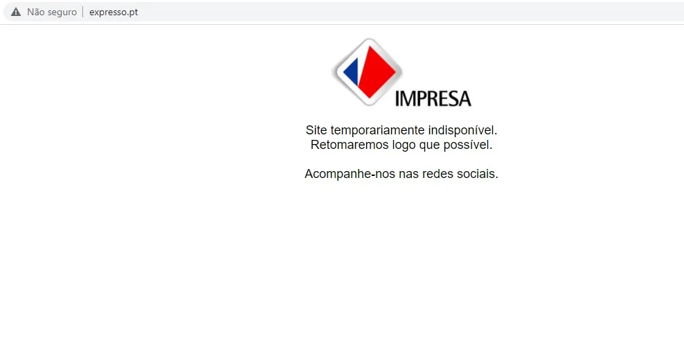 Até a noite deste domingo, os sites do grupo português permaneciam sem acesso