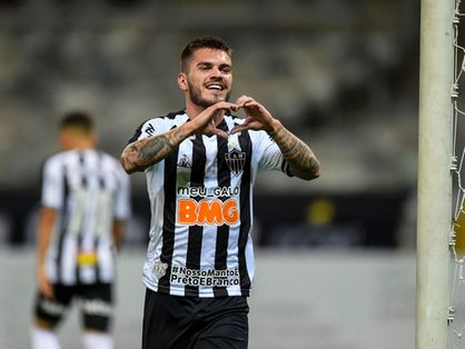Nathan comemora gol pelo Atlético-MG