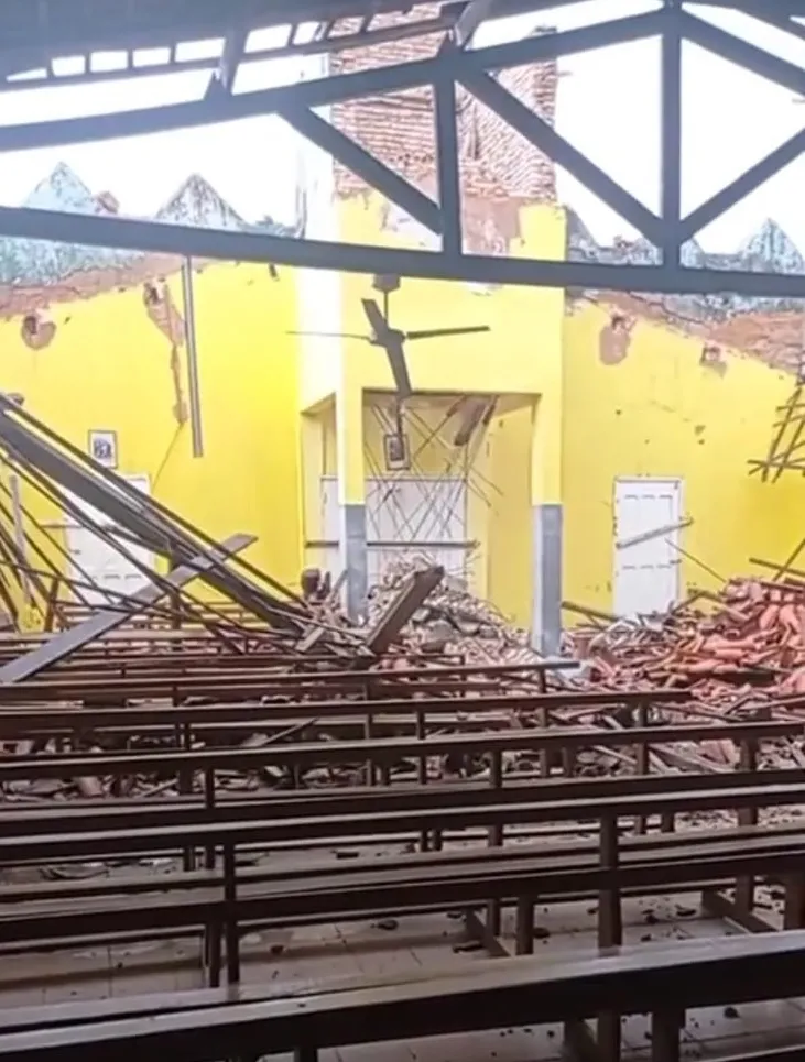 Ninguém ficou ferido no desabamento