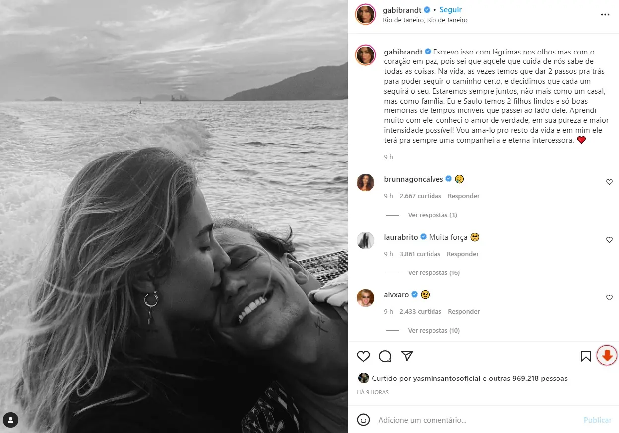 Postagem feita por influenciadora digital