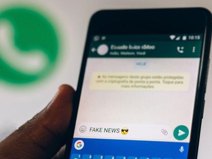 Mensagem de fake news no Whatsapp