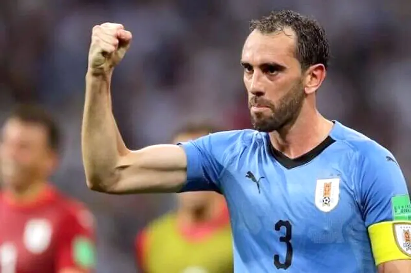 Diego Godín em ação pela seleção do Uruguai