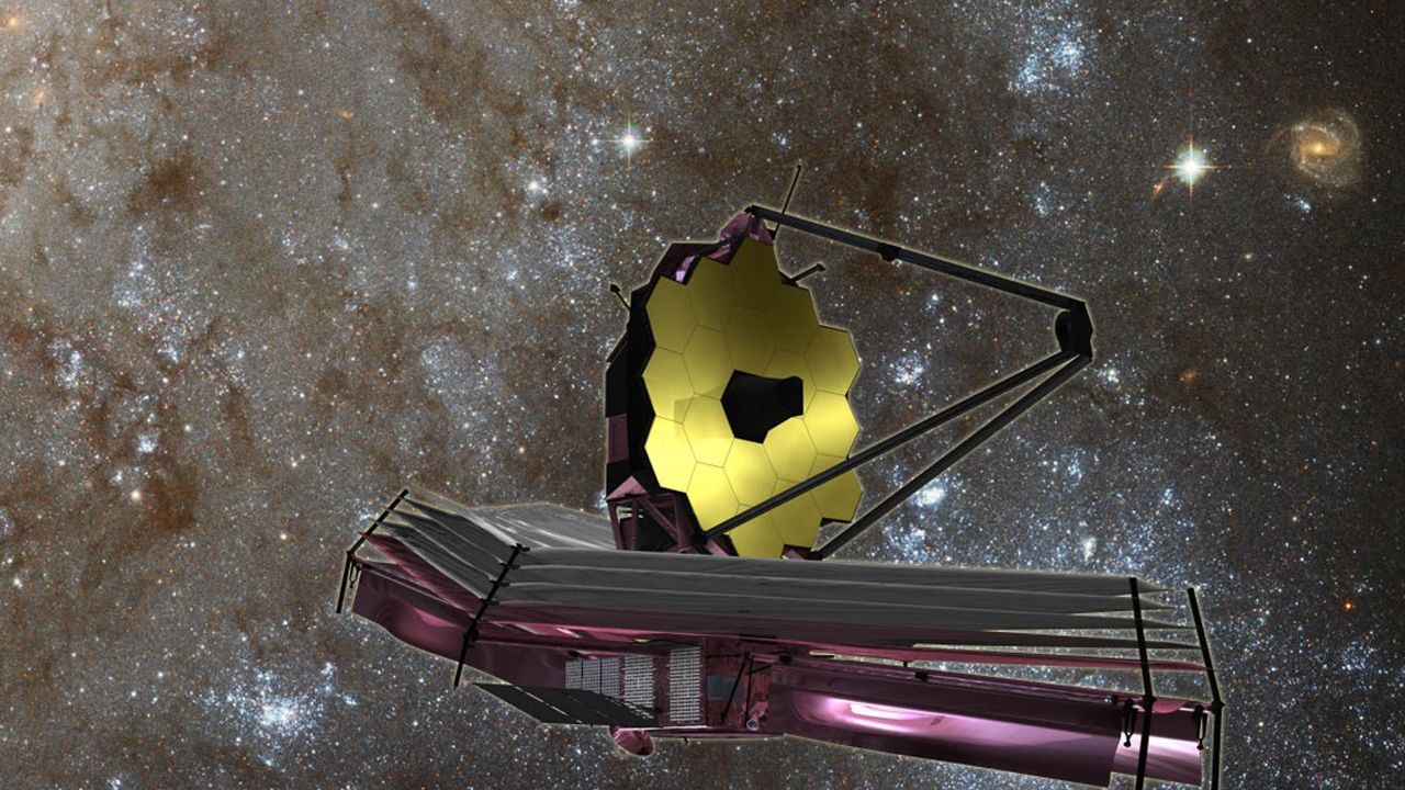 imagem do telescópio James Webb no espaço