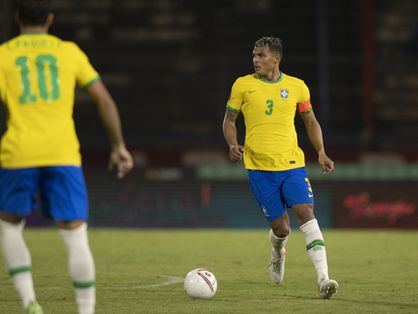 Thiago Silva em ação pela Seleção Brasileira
