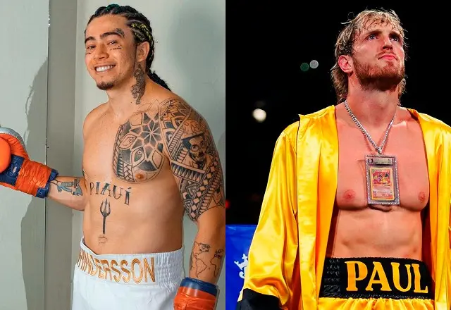 whindersson nunes e logan paul lado a lado, em montagem