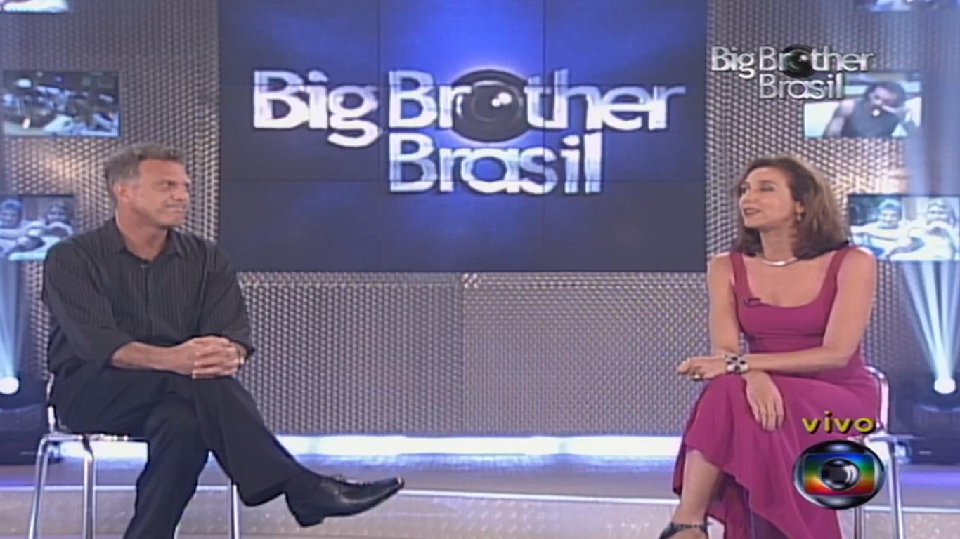 Pedro Bial e Marisa Orth no BBB