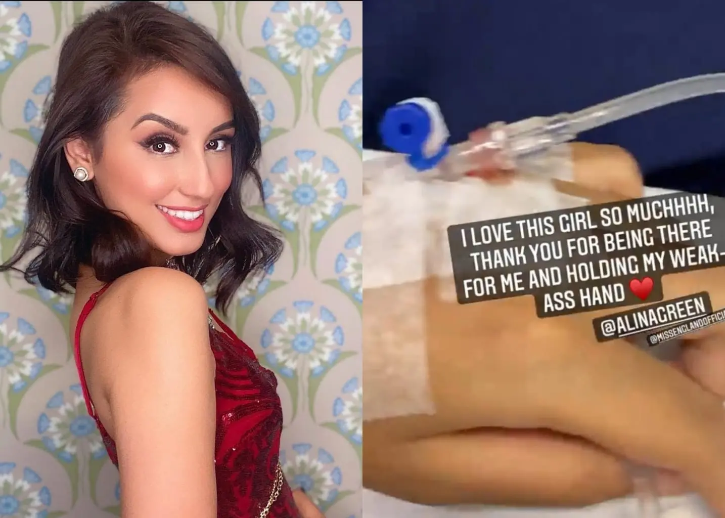 Miss chegou a fazer stories em hospital