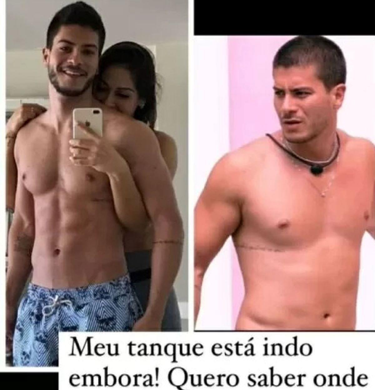 maíra cardi reclama de peso de arthur aguiar