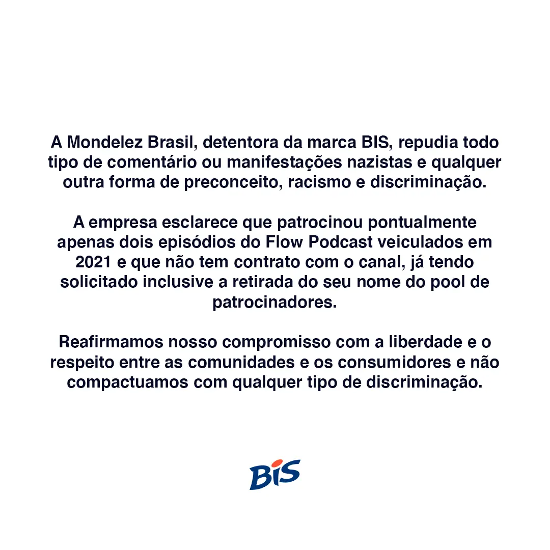 Posicionamento da Biss sobre comentários de Monark
