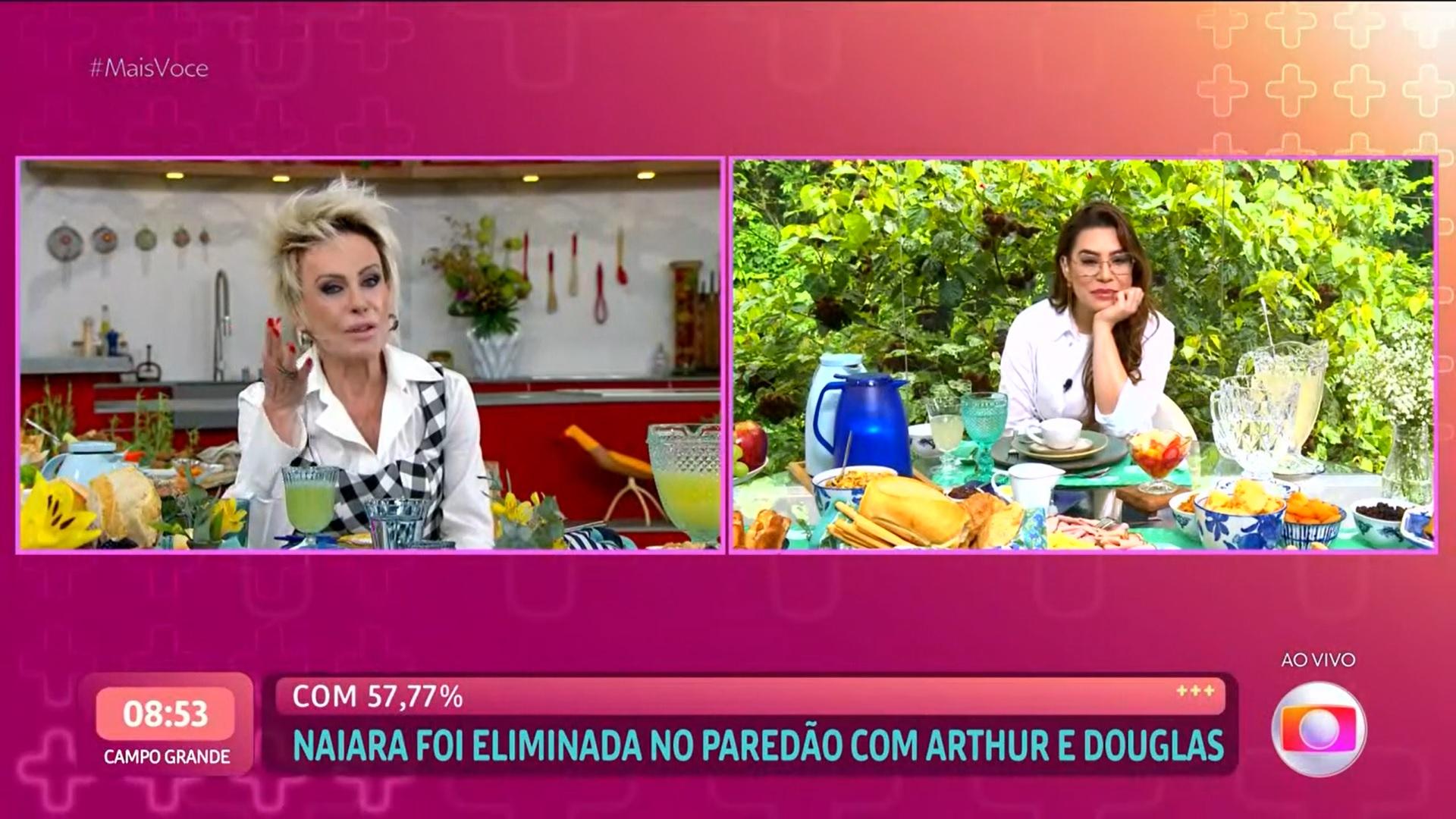 Naiara Azevedo viu vídeos sobre a relação dela com Tiago Abravanel
