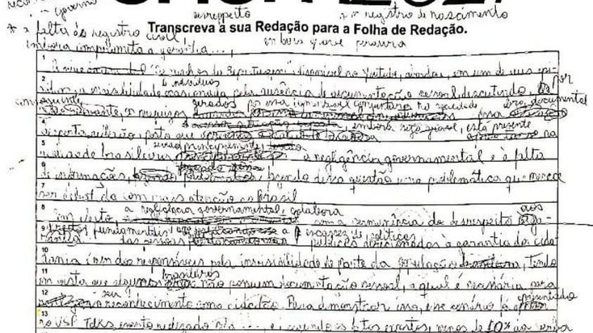 Candidato do Ceará que tirou nota mil na redação do Enem 2020 conta como  alcançou a nota máxima - EducaLab - Diário do Nordeste