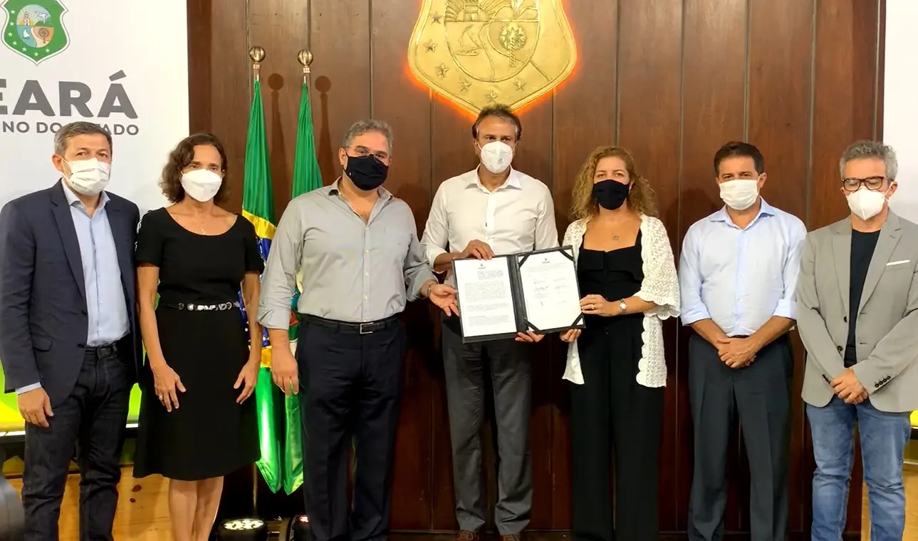 Élcio Batista, Isolda Cela, Edson Queiroz Neto, Camilo Santana, Ticiana Rolim, Evandro Leitão e Fabiano Piúba