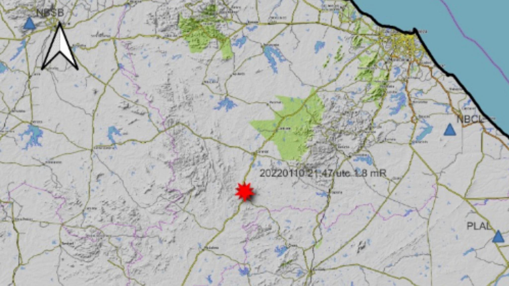 UFRN registra tremor de terra em Canindé
