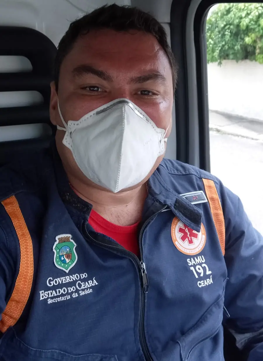 Foto de Lima Júnior, condutor socorrista do Samu Ceará