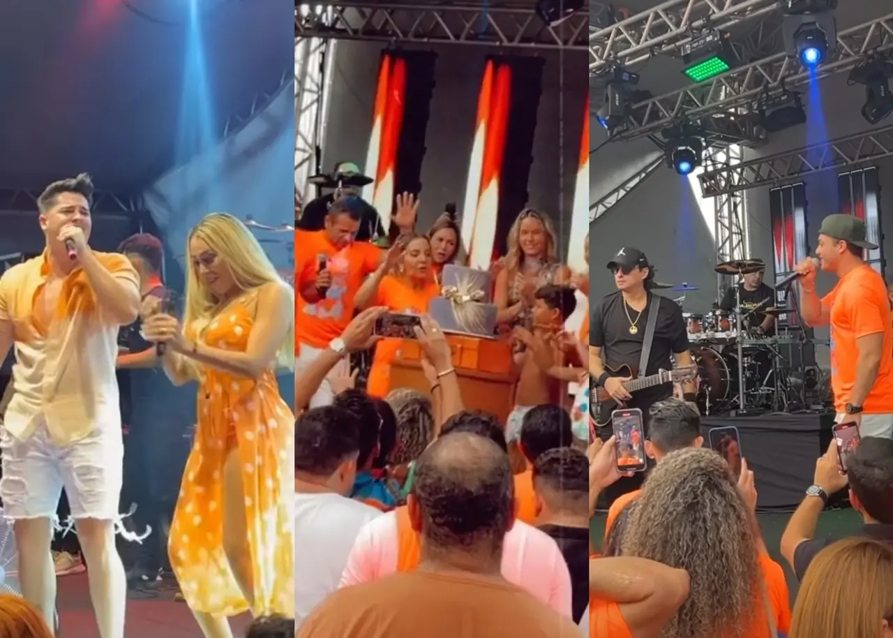 Cantores de forró participaram de evento de empresária