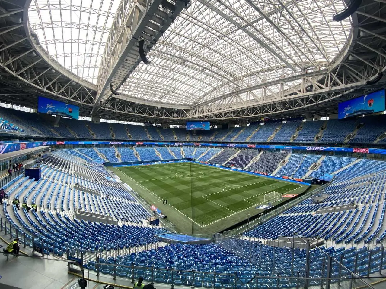 Imagem aberta da Gazprom Arena, na Rússia