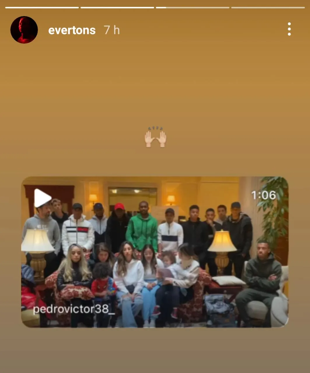 Cebolinha também repostou vídeo dos atletas brasileiros.