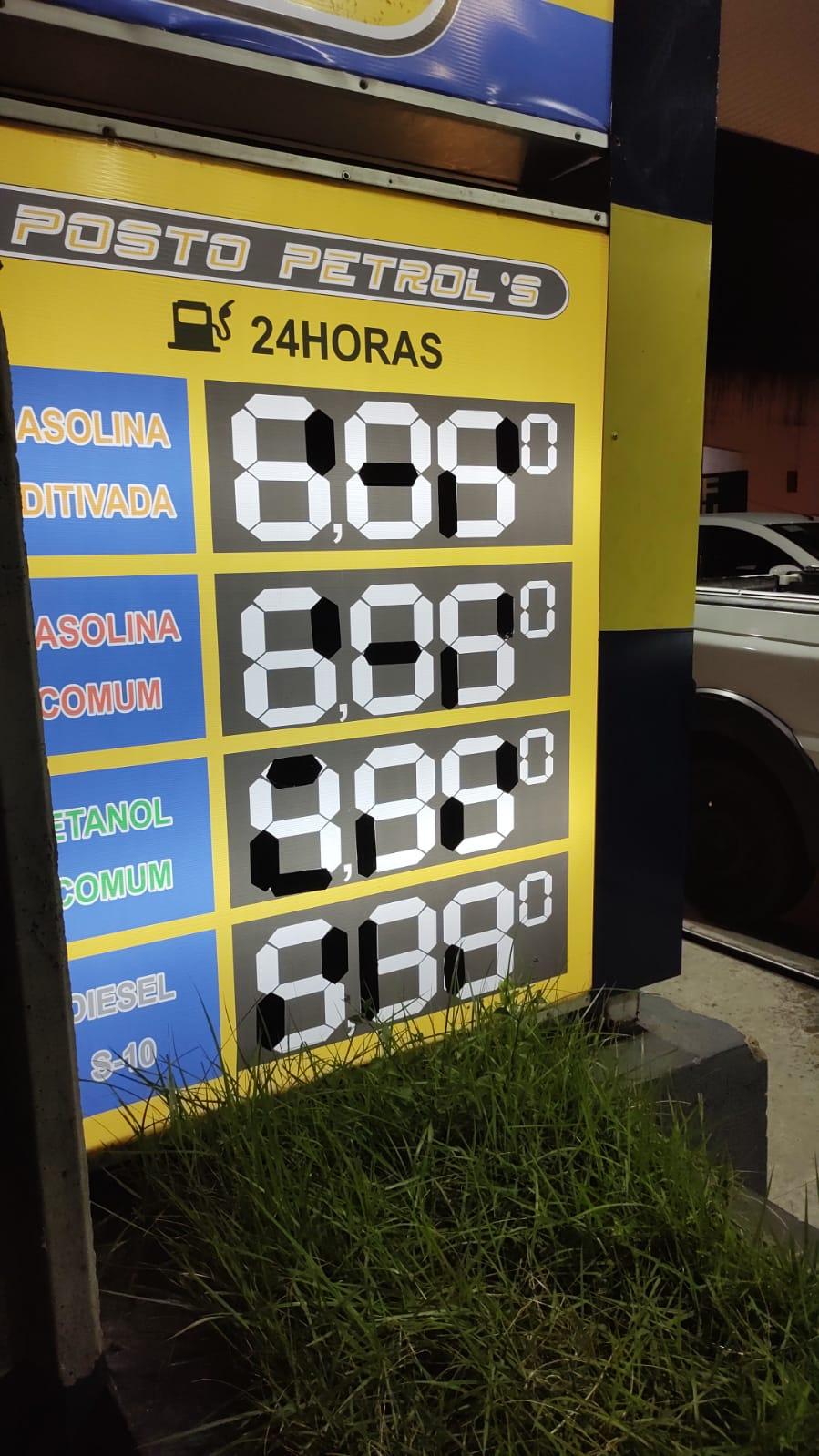 Gasolina a R$ 6,05